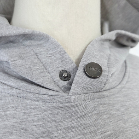 Vuori Men's Austin Hoodie Light Heather Grey Hooded Shirt Size Large - Picture 5 of 8